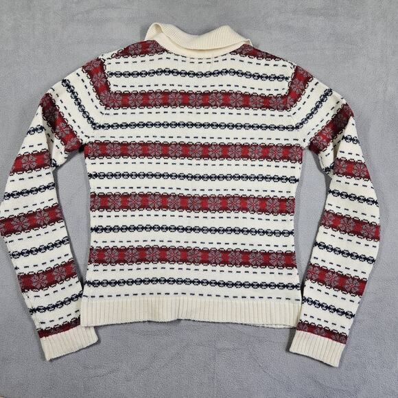 Vintage Esprit Sweater Womens Medium Snowflakes Christmas Wool Blend Preppy - Picture 6 of 11